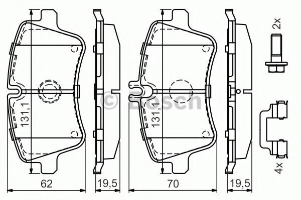 Set placute frana,frana disc MERCEDES C-CLASS (W203) (2000 - 2007) BOSCH 0 986 494 607