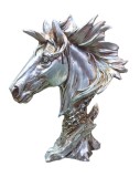 Statueta Decorativa, Bust Cal, Argintiu, 25 cm, DO22X