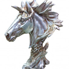 Statueta Decorativa, Bust Cal, Argintiu, 25 cm, DO22X