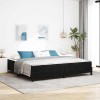 VidaXL Pat boxspring cu saltea cu saltea Negru 200 x 200 cm Catifea 3398715