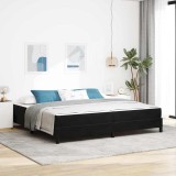 VidaXL Pat boxspring cu saltea cu saltea Negru 200 x 200 cm Catifea 3398715