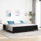 vidaXL Pat boxspring cu saltea cu saltea Negru 200 x 200 cm Catifea 3398715