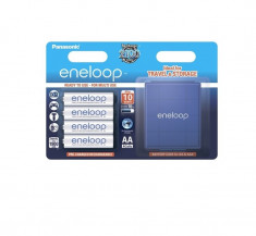 Acumulatori Panasonic Eneloop AA R6 1900mAh 1,2V Ni-MH + carcasa BK-3MCCEC/4BE set 4 buc. foto