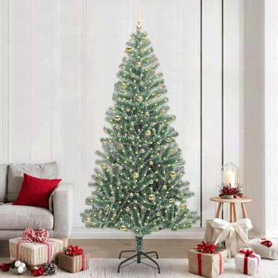 vidaXL Pom de Crăciun artificial cu zăpadă imitată și lumină LED 3396837 foto