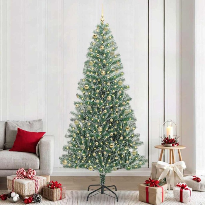 vidaXL Pom de Crăciun artificial cu zăpadă imitată și lumină LED 3396837
