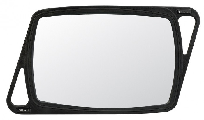 Oglinda profesionala cu cadru de cauciuc 32,5x 21,5 cm.
