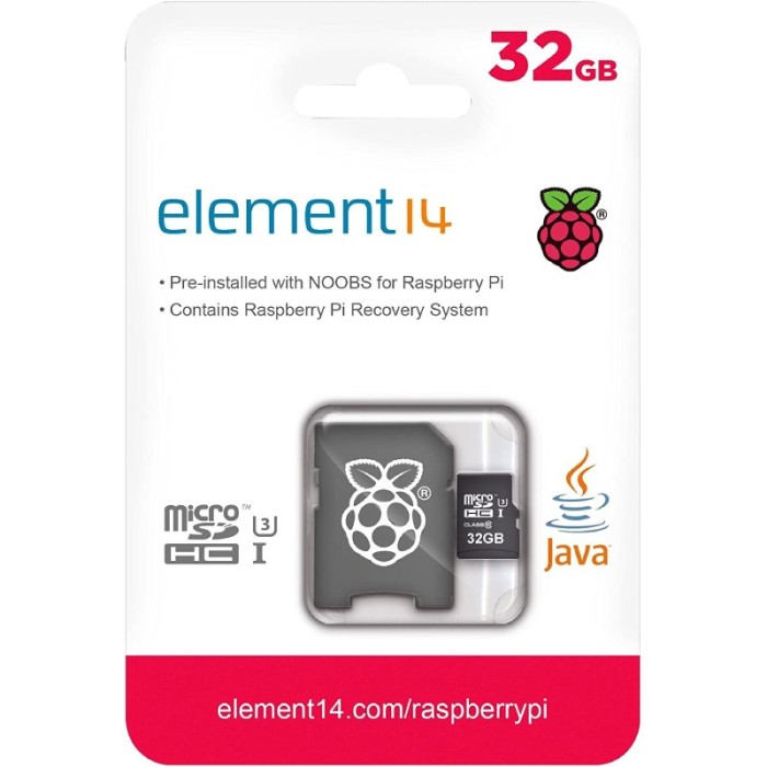 Card MicroSDHC 32GB cu NOOBS &ndash; Compatibil Raspberry Pi
