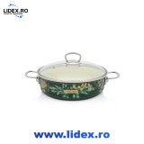 Oala cu capac Golden Times Metalac, email, 26cm, 4l