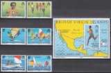 Insulele Virgine Britanice 1984 - Jocurile Olimpice - Los Angeles, Serie + Colita, MNH