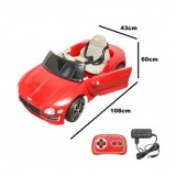 Masinuta electrica cu acumulator si telecomanda pentru copii Bentley rosie 6V/7Ah JE1166 scaun piele