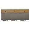 Spaclu inox cu zimti, maner lemn, 300mm, profesional, universal, tencuit