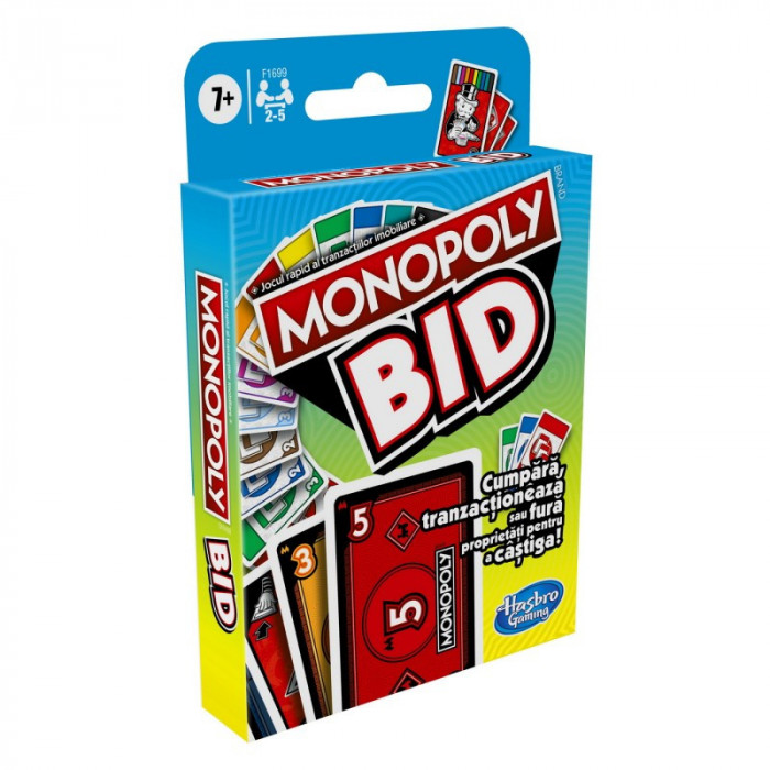 Joc de carti Monopoly Bid, 7 ani+