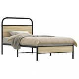 VidaXL Cadru de pat fără saltea 80x200 cm Lemn prelucrat stejar Sonoma