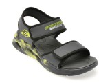 Cumpara ieftin Sandale SKECHERS gri, SOLA GLOW SANDAL, din piele ecologica