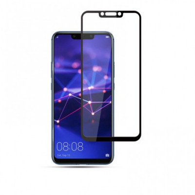 Folie de protectie sticla 6D compatibila cu Huawei Mate 20 Lite Contur negru foto