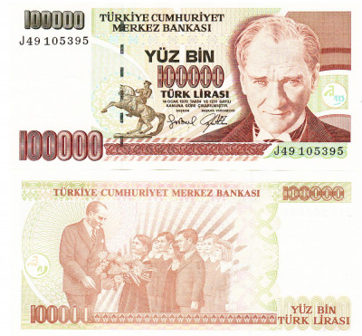 Turcia 100 000 Lire 1970 P-206(1) UNC foto