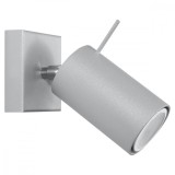 Lampă De Perete Ring Gri Oțel 1 Bec Tub Modern De Interior