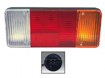 Lampa spate 5 functii cu mufa dreapta Iveco Eurocargo foto