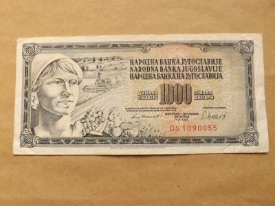 Iugoslavia 1000 Dinari 4.XI.1981 - Serie DS 1090055 foto