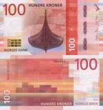 NORVEGIA 100 kroner 2016 UNC!!!
