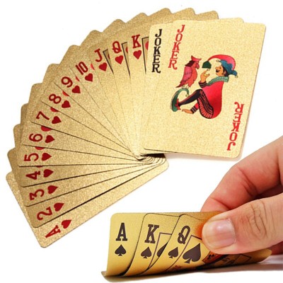 Carti de joc Aurii Casino Poker, aspect Dolar $ foto