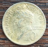 (M1935) MONEDA FILIPINE - 10 SENTIMOS 1968, FRANCISCO BALTASAR
