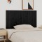 vidaXL Tăblie de pat pentru perete, negru, 166x3x90 cm, lemn masiv pin 824912