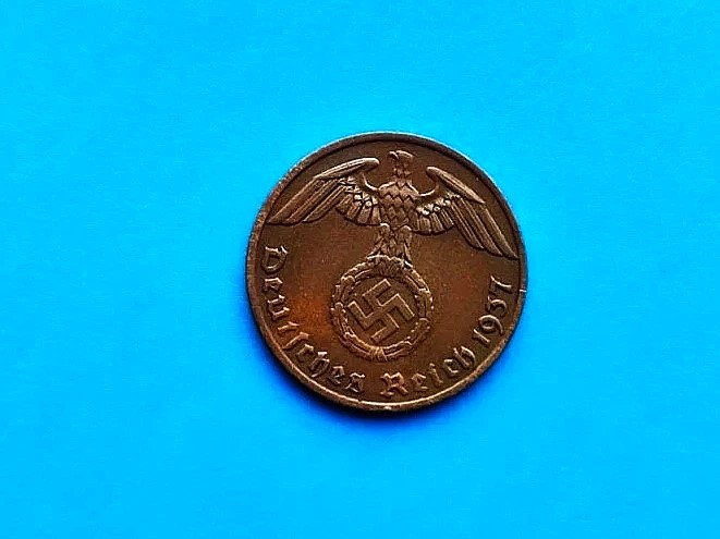 1 Pfennig 1937 lit. A -Germania-stare buna-patina frumoasa