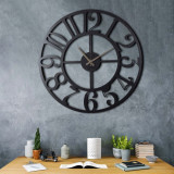 Ceas de perete, Circle XL, Metal, Dimensiune: 70 x 70 cm, Negru, Bystag