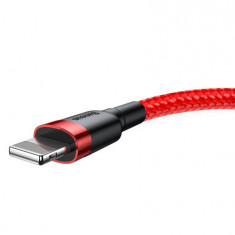 Baseus Lightning Cafule Cablu de date și încărcare pentru iPhone 2A 3m roșu roșu (CALKLF-R09)