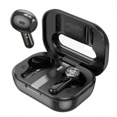 Casti Hoco Wireless, conexiune Bluetooth 5.3, TWS, tip AirPods In-Ear, Retro Style (EW31) - Negre