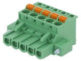 Regletă de conexiuni deconectabilă 5mm 5 piste 90&deg;