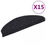 Cumpara ieftin Covorase autoadezive pentru scari, 15 buc., 65x21x4 cm, negru, semirotunde, mari
