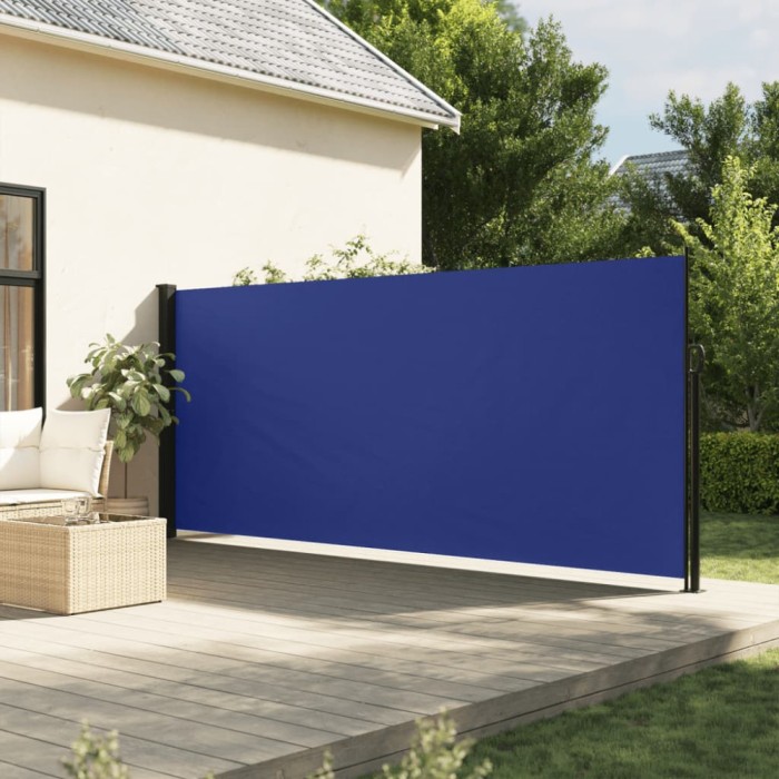 Copertina laterala retractabila de terasa, albastru, 160x300 cm GartenMobel Dekor