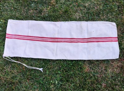 Sac vechi de panza, pentru faina, tesut in razboi, 41cm x 117cm foto