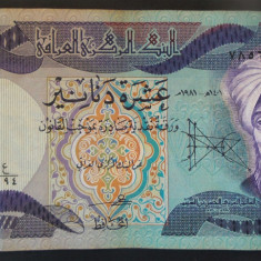 Bancnota exotica 10 DINARI - IRAK, anii 1980-1982 * cod 901 A