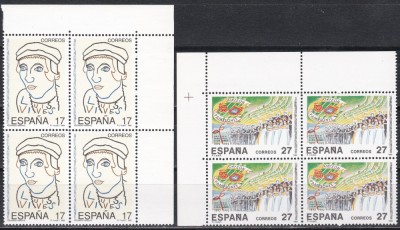Spania 1992 - Aniversări, Bloc de 4, MNH foto