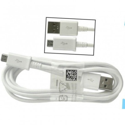 Cablu De Date Samsung ECB-DU4EWE , USB la MicroUSB 1,5m alb Original foto