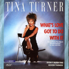Tina Turner - What&amp;#039;s Love Got To Do With It (1984, Capitol) Disc vinil single 7&amp;quot; foto