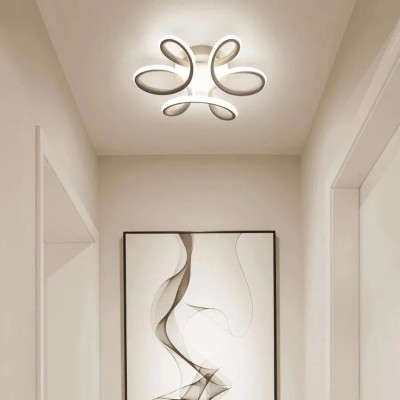 Lustra LED PANZEA, 36W, lumina Rece/Calda/Neutra, Alb foto