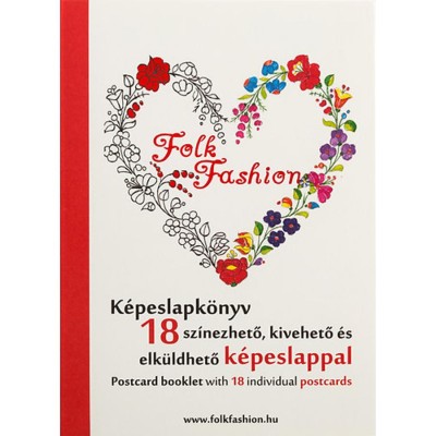 Folk Fashion k&amp;eacute;peslapk&amp;ouml;nyv - 18 sz&amp;iacute;nezhető, kivehető &amp;eacute;s elk&amp;uuml;ldhető k&amp;eacute;peslappal-kalocsai mint&amp;aacute;s foto
