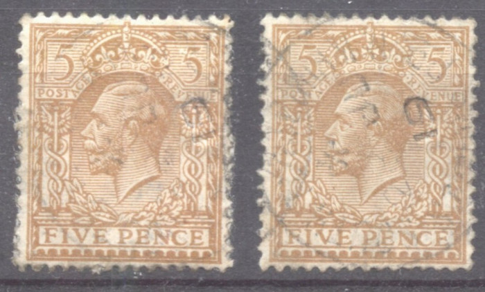 Great Britain 1913 King George V x 2 5P Mi.134X used AM.404