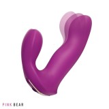 Vibrator Caress, 9 Moduri Vibratii, Silicon, USB, Mov, 11.6 cm