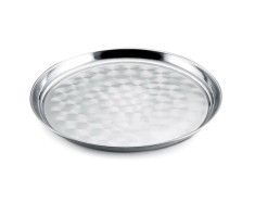Tava rotunda pentru servire, inox, diametru 40 cm