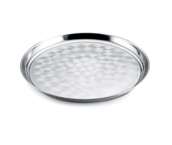 Tava rotunda pentru servire, inox, diametru 40 cm