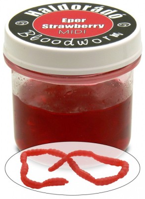 Haldorado - Momeala artificiala Bloodworm - Capsuni midi foto