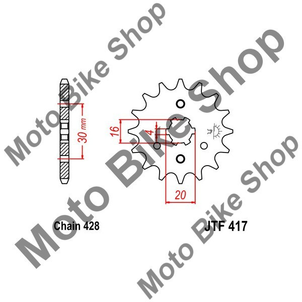 MBS Pinion fata 428 Z13, Cod Produs: JTF41713