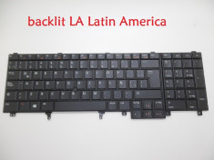 Tastatura Laptop Dell Latitude E6530 iluminata cu mouse pointer Layout Latin foto