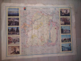Harta TURISTICA-1985,RSR-Jud.BRAILA-si cu imagini/Vederi,Inst.de Org.Teritoriul