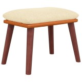 Cumpara ieftin Taburet, crem, 45x29,5x35 cm, textil &amp; piele ecologica